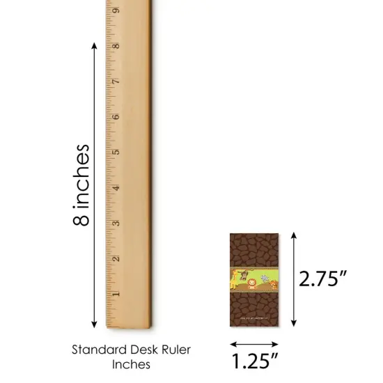 Big Dot of Happiness Funfari - Fun Safari Jungle - Mini Candy Bar Wrapper Stickers - Baby Shower or Birthday Party Small Favors - 40 Count {6}