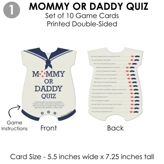 Big Dot of Happiness Ahoy &ndash; Nautical - 4 Baby Shower Games - 10 Cards Each - Gamerific Bundle {6}