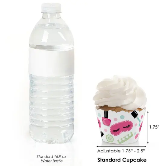 Big Dot of Happiness Spa Day - Girls Makeup Party Decorations - Party Cupcake Wrappers - Set of 12 {4}