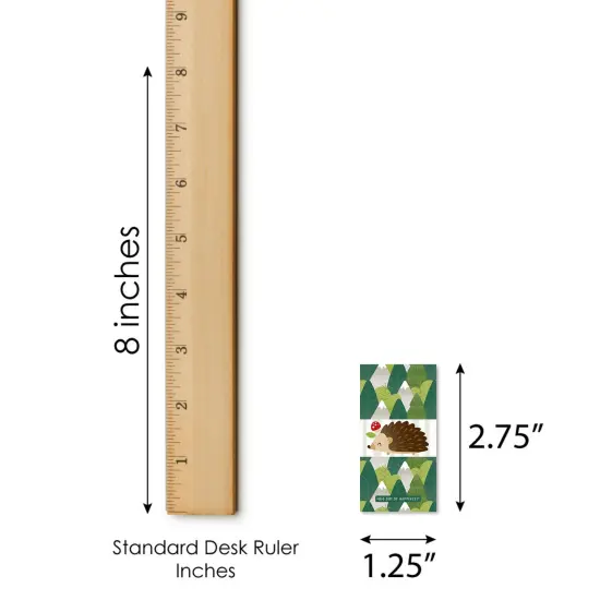 Big Dot of Happiness Forest Hedgehogs - Mini Candy Bar Wrapper Stickers - Woodland Birthday Party or Baby Shower Small Favors - 40 Count {6}