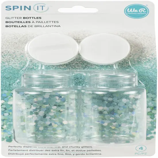 We R Spin It Glitter Bottles 2/Pkg-Empty {1}