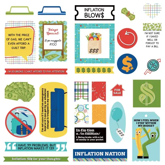 Inflation Nation Ephemera Cardstock Die-Cuts {2}