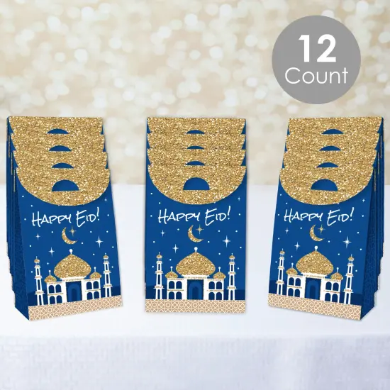 Big Dot of Happiness Eid Mubarak Gift Favor Bags - Happy Eid - Ramadan Party Goodie Boxes - Set of 12 {3}