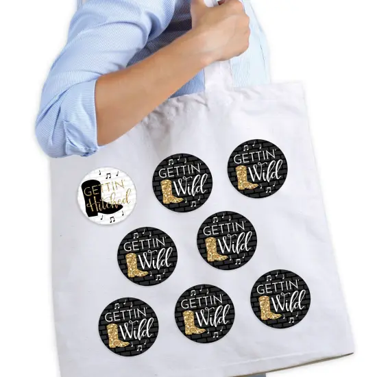 Big Dot of Happiness Nash Bash - 3 inch Nashville Bachelorette Party Badge - Pinback Buttons - Set of 8 {3}