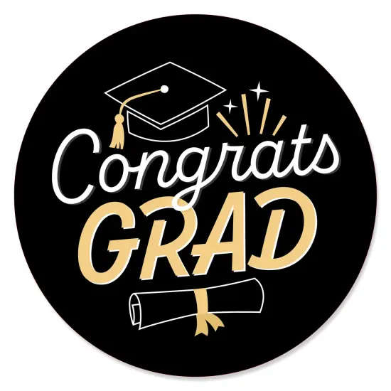 Big Dot of Happiness Goodbye High School, Hello College - Graduation Party Circle Sticker Labels - 24 Count {1}