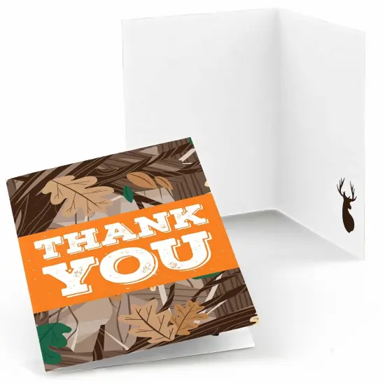 Big Dot of Happiness Gone Hunting - Deer Hunting Camo Baby Shower or Birthday Party Thank You Cards (8 count) {1}