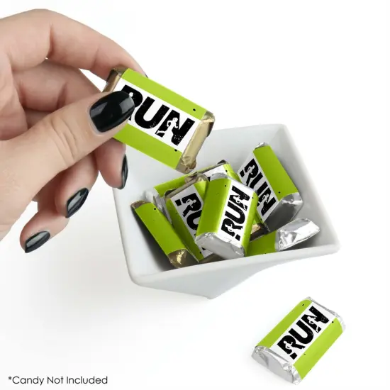 Big Dot of Happiness Set the Pace - Running - Mini Candy Bar Wrapper Stickers - Track, Cross Country or Marathon Party Small Favors - 40 Count {3}