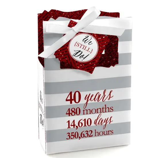Big Dot of Happiness We Still Do - 40th Wedding Anniversary Party Favor Boxes - Set of 12 {1}