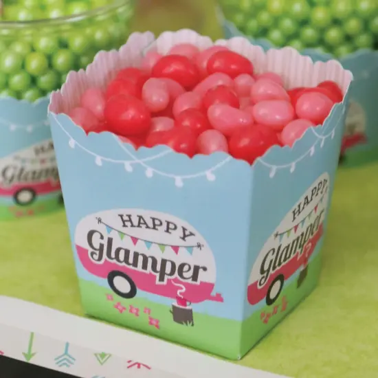 Big Dot of Happiness Let's Go Glamping - Party Mini Favor Boxes - Camp Glamp Party or Birthday Party Treat Candy Boxes - Set of 12 {7}