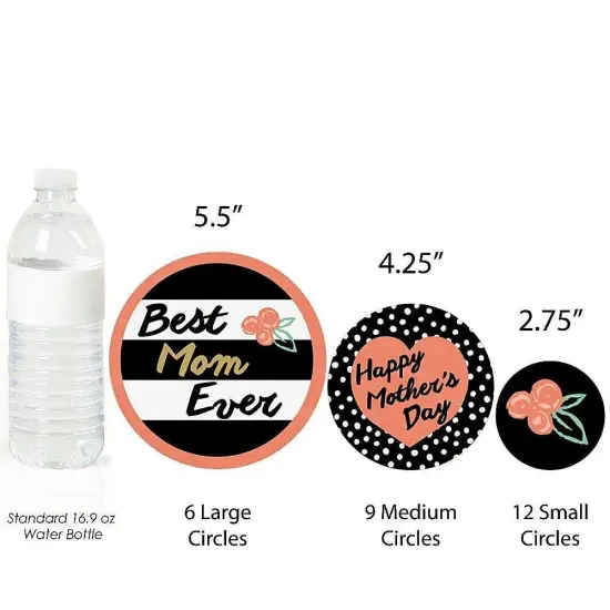 Big Dot of Happiness Best Mom Ever - Mother's Day Party Giant Circle Confetti - Party Decorations - Large Confetti 27 Count {4}