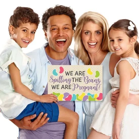 Big Dot of Happiness Hippity Hoppity - Photo Prop Signs - Easter Bunny Pregnancy Announcements - 10 Pieces {6}