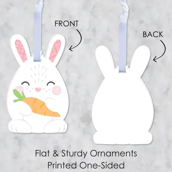 Big Dot of Happiness Spring Easter Bunny - Happy Easter Decorations - Tree Ornaments - Set of 12 {7}