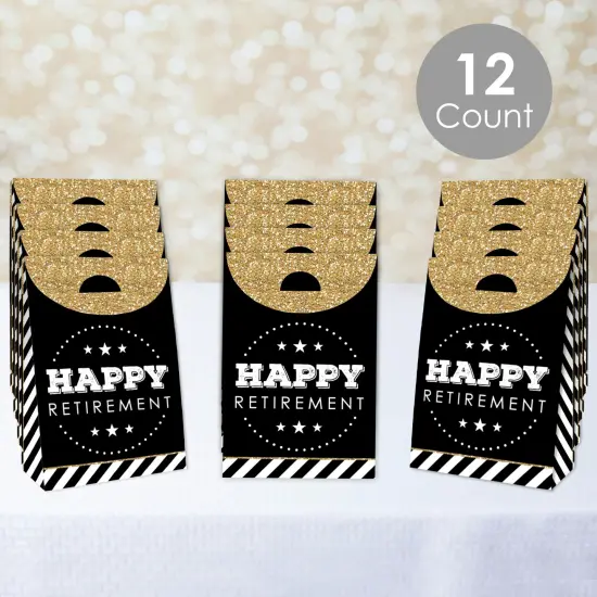 Big Dot of Happiness Happy Retirement - Retirement Gift Favor Bags - Party Goodie Boxes Set of 12 {3}