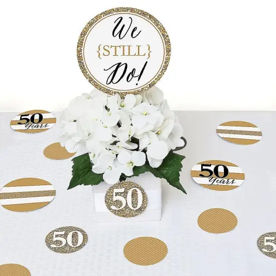 Big Dot of Happiness We Still Do - 50th Wedding Anniversary Giant Circle Confetti - Anniversary Party Decorations - Large Confetti 27 Count {7}
