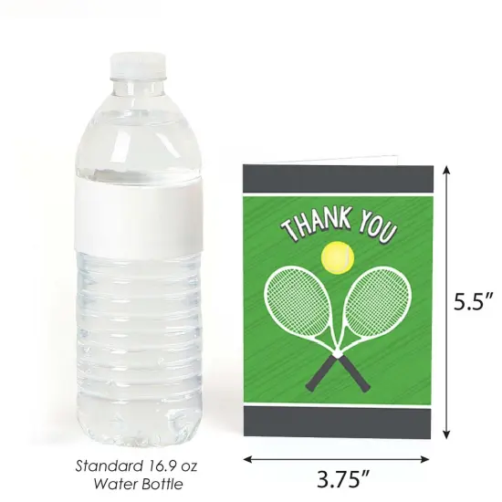 Big Dot of Happiness You Got Served - Tennis - Baby Shower or Tennis Ball Birthday Party Thank You Cards (8 count) {5}
