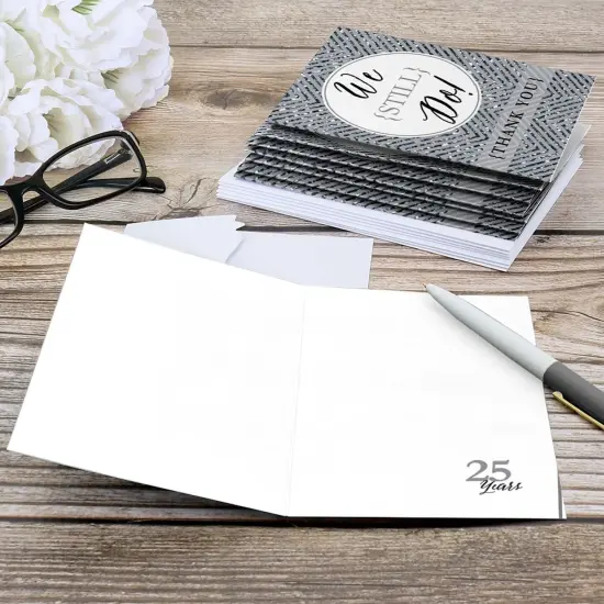 Big Dot of Happiness We Still Do - 25th Wedding Anniversary - Party Thank You Cards (8 count) {6}