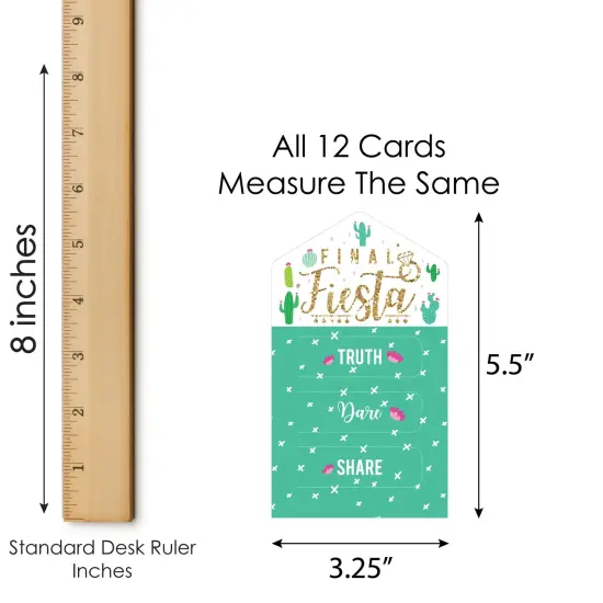 Big Dot of Happiness Final Fiesta - Last Fiesta Bachelorette Party Game Pickle Cards - Truth, Dare, Share Pull Tabs - Set of 12 {6}