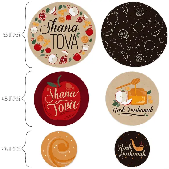 Big Dot of Happiness Rosh Hashanah - New Year Giant Circle Confetti - Party Decorations - Large Confetti 27 Count {3}