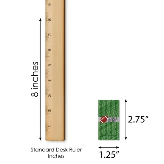 Big Dot of Happiness End Zone - Football - Mini Candy Bar Wrapper Stickers - Baby Shower or Birthday Party Small Favors - 40 Count {6}