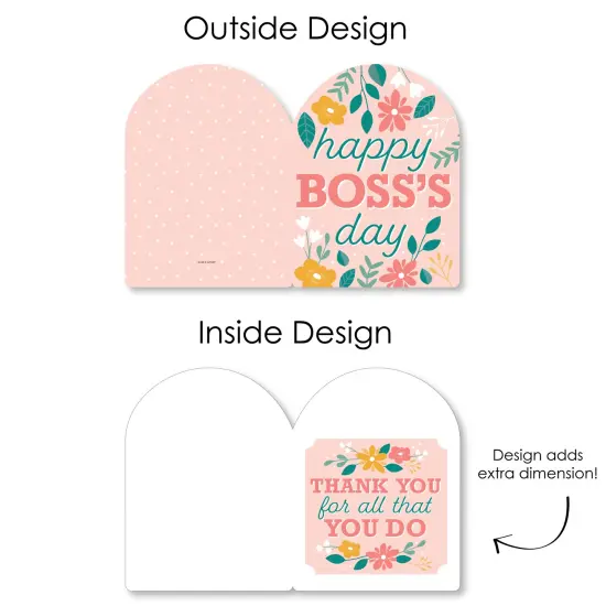 Big Dot of Happiness Female Best Boss Ever - Happy Women Boss's Day Giant Greeting Card - Big Shaped Jumborific Card - 16.5 x 22 inches {7}