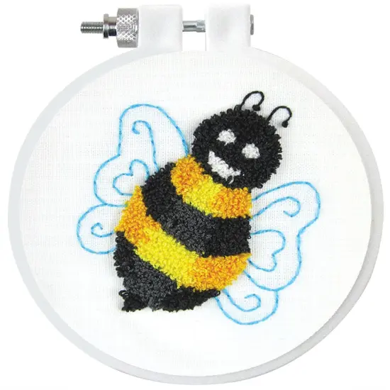 Design Works Punch Needle Kit 3.5" Round-Bee {1}