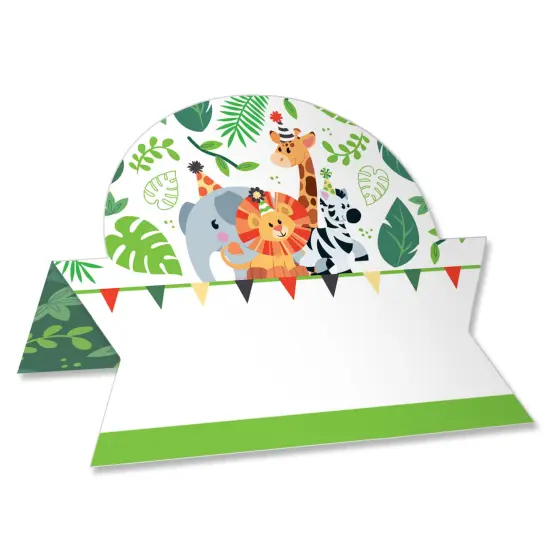 Big Dot of Happiness Jungle Party Animals - Safari Zoo Animal Birthday Party or Baby Shower Tent Buffet Card - Table Setting Name Place Cards - 24 Ct {1}