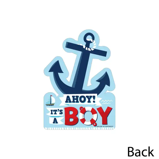 Big Dot of Happiness Ahoy It's a Boy - Anchor Decorations DIY Nautical Baby Shower Essentials - Set of 20 {4}