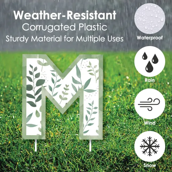 Big Dot of Happiness Boho Botanical Bride - Yard Sign Outdoor Lawn Decorations - Greenery Bridal Shower and Wedding Party Yard Signs - Mr and Mrs {4}