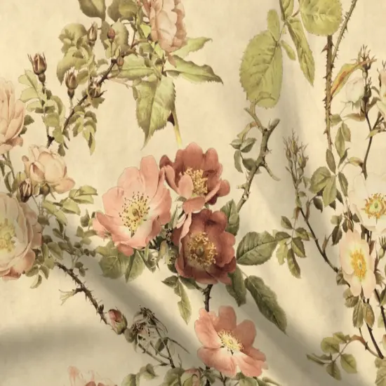 Various Fabrics by the Yard or Fat Quarter Vintage Botanical Chintz Old Fashioned Floral English Garden Victorian Rose Custom Printed Fabric by Spoonflower {5}