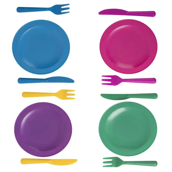 Big Mo's Toys Pretend Play Dishes Playset – Little Chef Set, Kids Serving Dishes - Play Cups, Cutlery, Ladle, Tableware, Pots and Dish Drainer, Set of 28 {3}