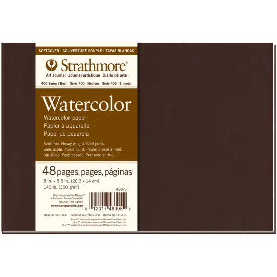 Strathmore Softcover Watercolor Journal 8"X5.5"-24 Sheets {1}