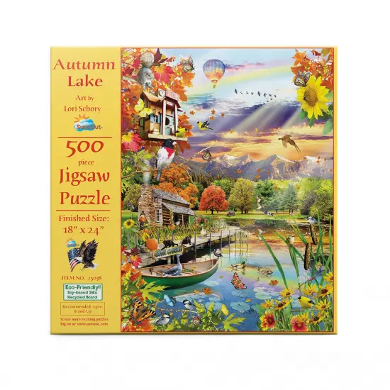 Sunsout Autumn Lake 500 pc Jigsaw Puzzle 25038 {4}