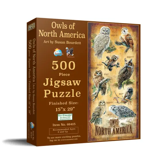 Sunsout Owls of North America 500 pc Jigsaw Puzzle 66415 {3}