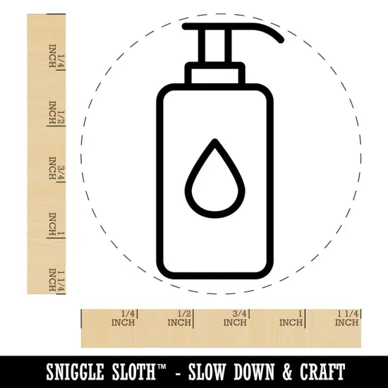 Hand Sanitizer Bottle Symbol Rubber Stamp for Stamping Crafting Planners {1}