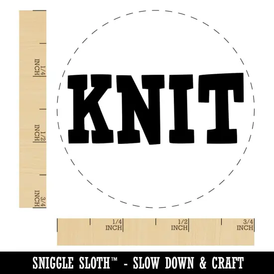 Knit Fun Text Rubber Stamp for Stamping Crafting Planners {1}