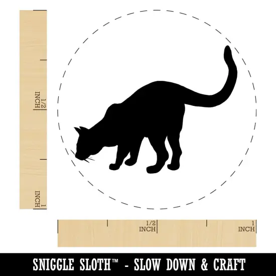 Curious Cat Solid Rubber Stamp for Stamping Crafting Planners {1}