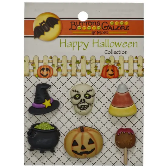 Buttons Galore and More Halloween Craft & Sewing Buttons - Witchy - 18 Buttons {2}