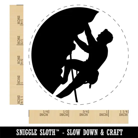Mountain Climber Rock Climbing Hiking Rubber Stamp for Stamping Crafting Planners {1}