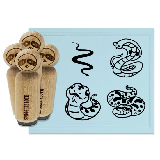 Snake Cobra Hognose Slithering Sassy Rubber Stamp Set for Stamping Crafting Planners {7}