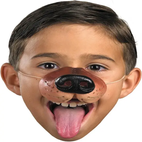 Child Rubber Costume Accessory Brown Dog Puppy Zoo Animal Nose Elastic Band Mask {1}