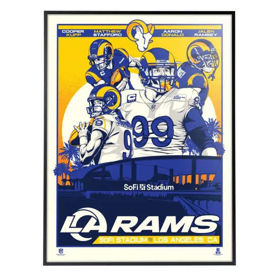 Phenom Gallery Los Angeles Rams Player 2021 18" x 24" Serigraph {3}