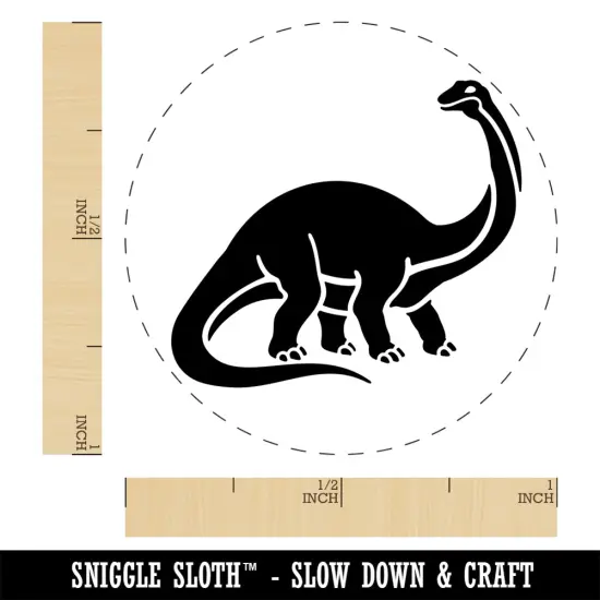 Brontosaurus Dinosaur Rubber Stamp for Stamping Crafting Planners {1}