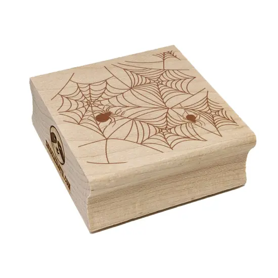 Creepy Spider Web Halloween Square Rubber Stamp for Stamping Crafting {7}