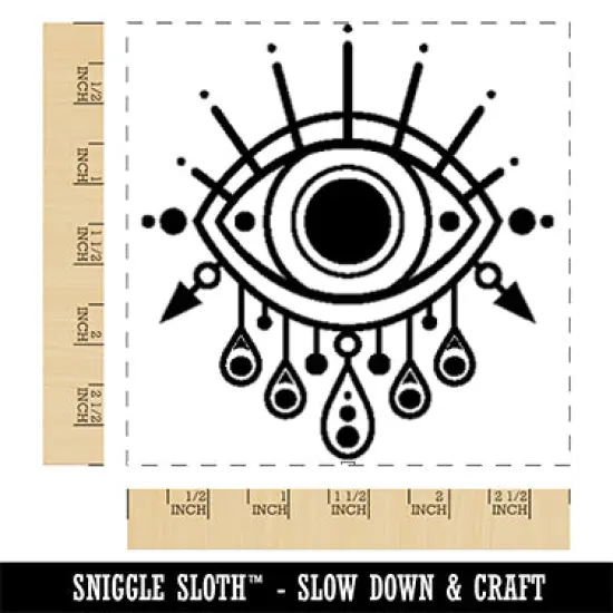 Nazar Evil Eye Ward Protection Symbol Charm Curse Magic Square Rubber Stamp for Stamping Crafting {1}
