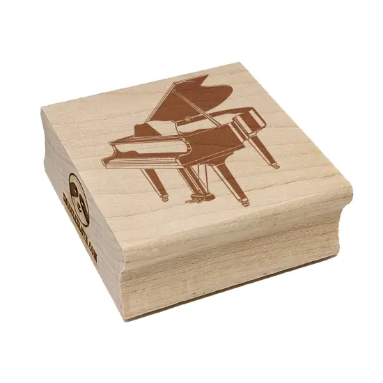 Grand Piano Musical Instrument Square Rubber Stamp for Stamping Crafting {7}