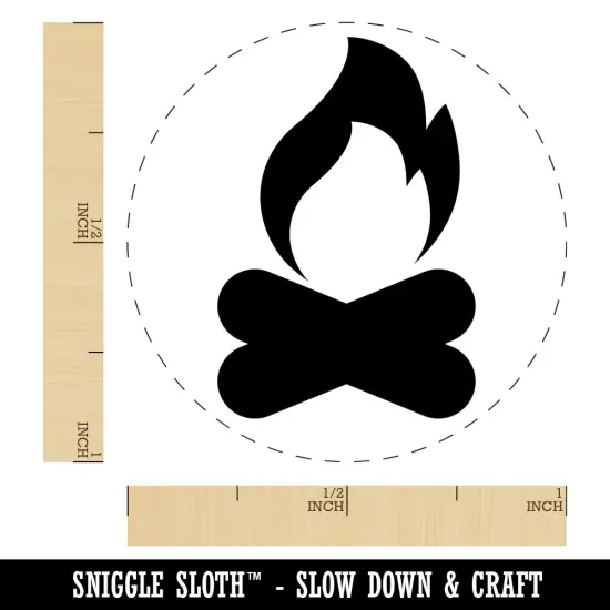 Campfire Fire Symbol Rubber Stamp for Stamping Crafting Planners {1}