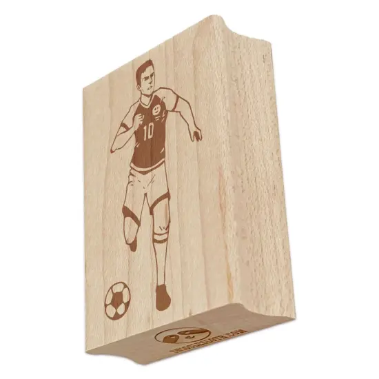 Soccer Association Football Sport Player Rectangle Rubber Stamp for Stamping Crafting {7}