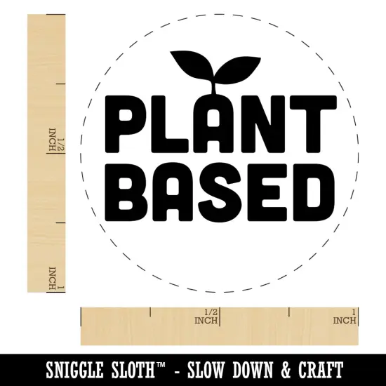 Plant Based Vegan Vegetarian Rubber Stamp for Stamping Crafting Planners {1}