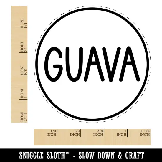 Guava Flavor Scent Rounded Text Rubber Stamp for Stamping Crafting Planners {1}