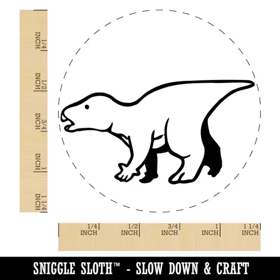 Alert Iguanodon Jurassic Dinosaur Rubber Stamp for Stamping Crafting Planners {1}